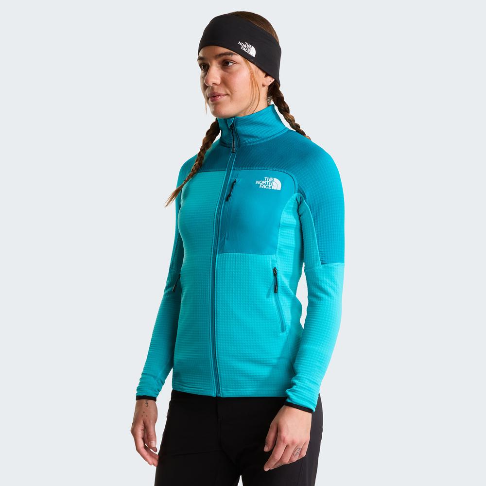 Kurtka damska The North Face Stormgap Power Grid 0A8G325A21 - niebieska