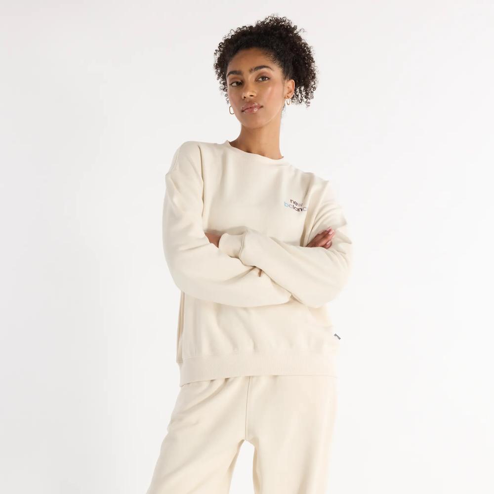 Bluza New Balance WT43559LIN - beżowa