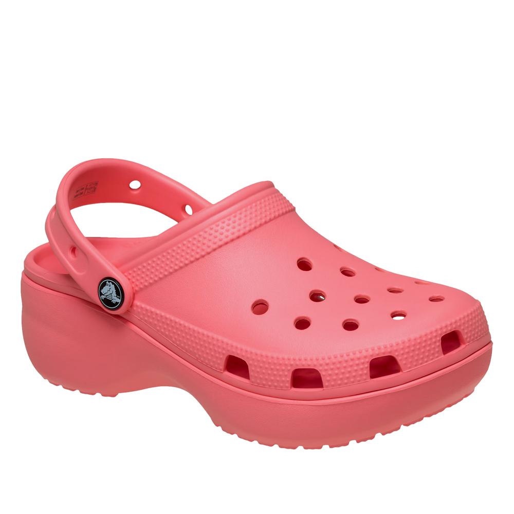 Klapki damskie Crocs Classic Platform Clog 206750-6UI - różowe