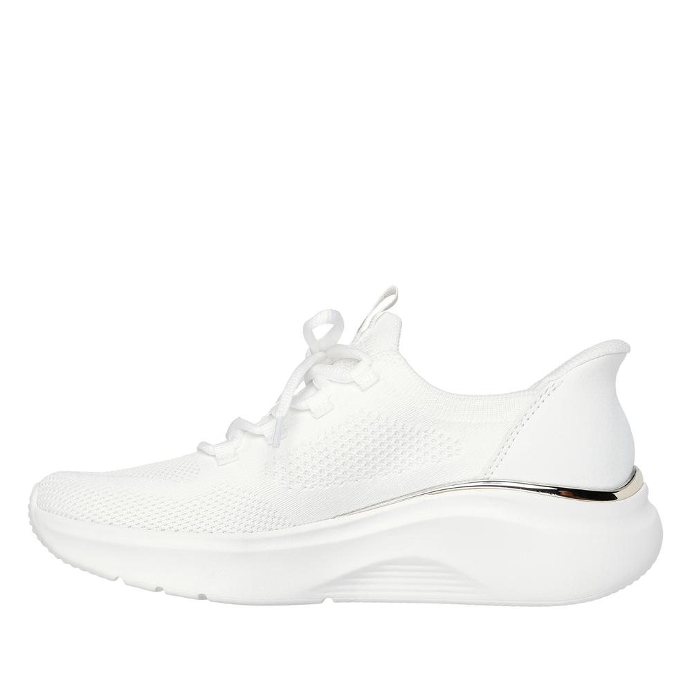 Buty damskie Skechers Slip-ins Bobs Sport B Love Tru Delight 117617WHT - białe