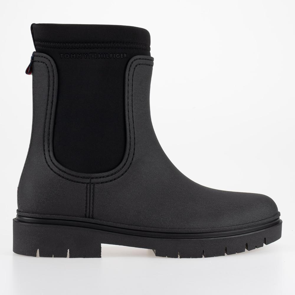 Buty Tommy Hilfiger Rain Boot Ankle FW0FW06775-BDS - czarne