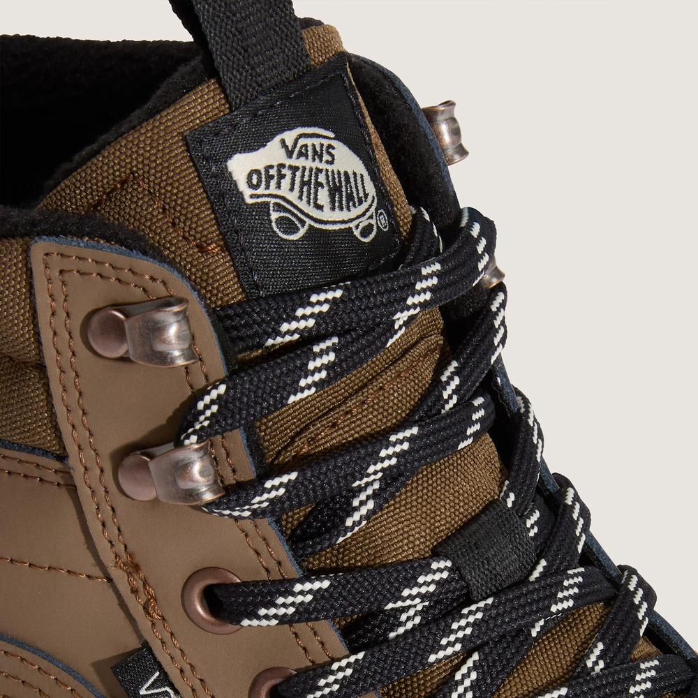 Buty męskie Vans SK8-Hi Waterproof VN000DAQ91K1 - brązowe