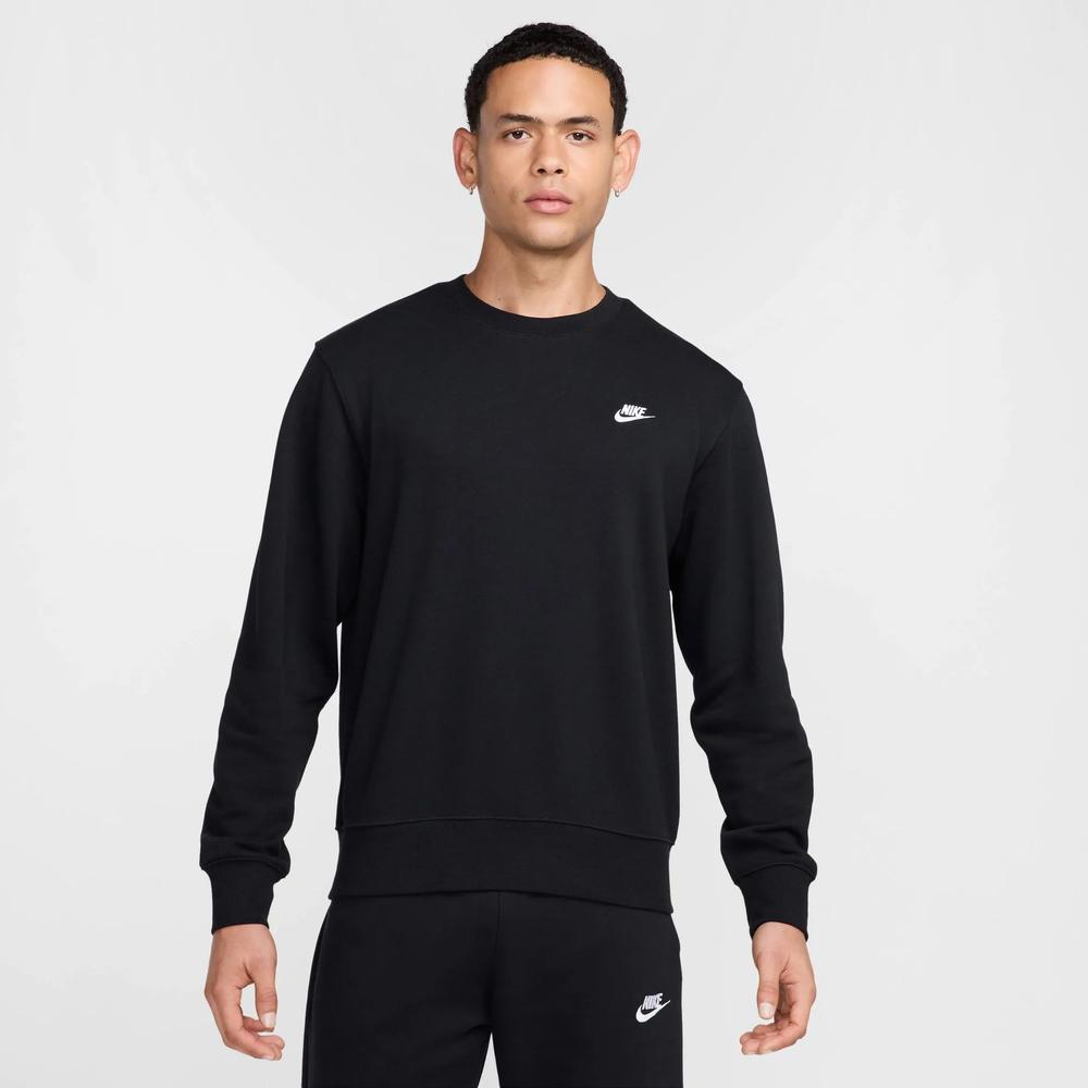 Bluza męska Nike Club French Terry Crew FN3888-010 - czarna