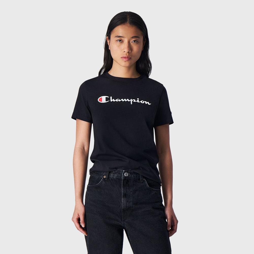 Koszulka Champion Big Script Logo Icon 116578-KK001 - czarna