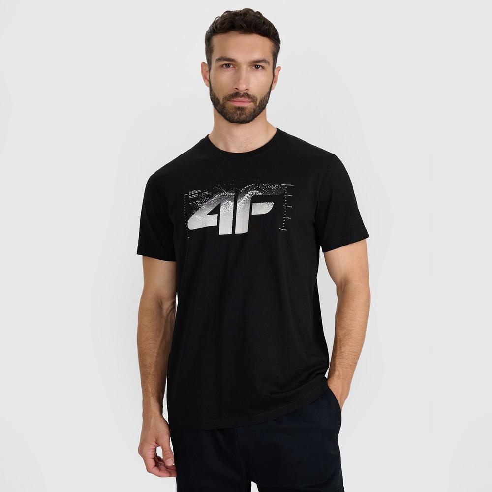 Koszulka męska 4F WAW25TTSHM235920S - czarna