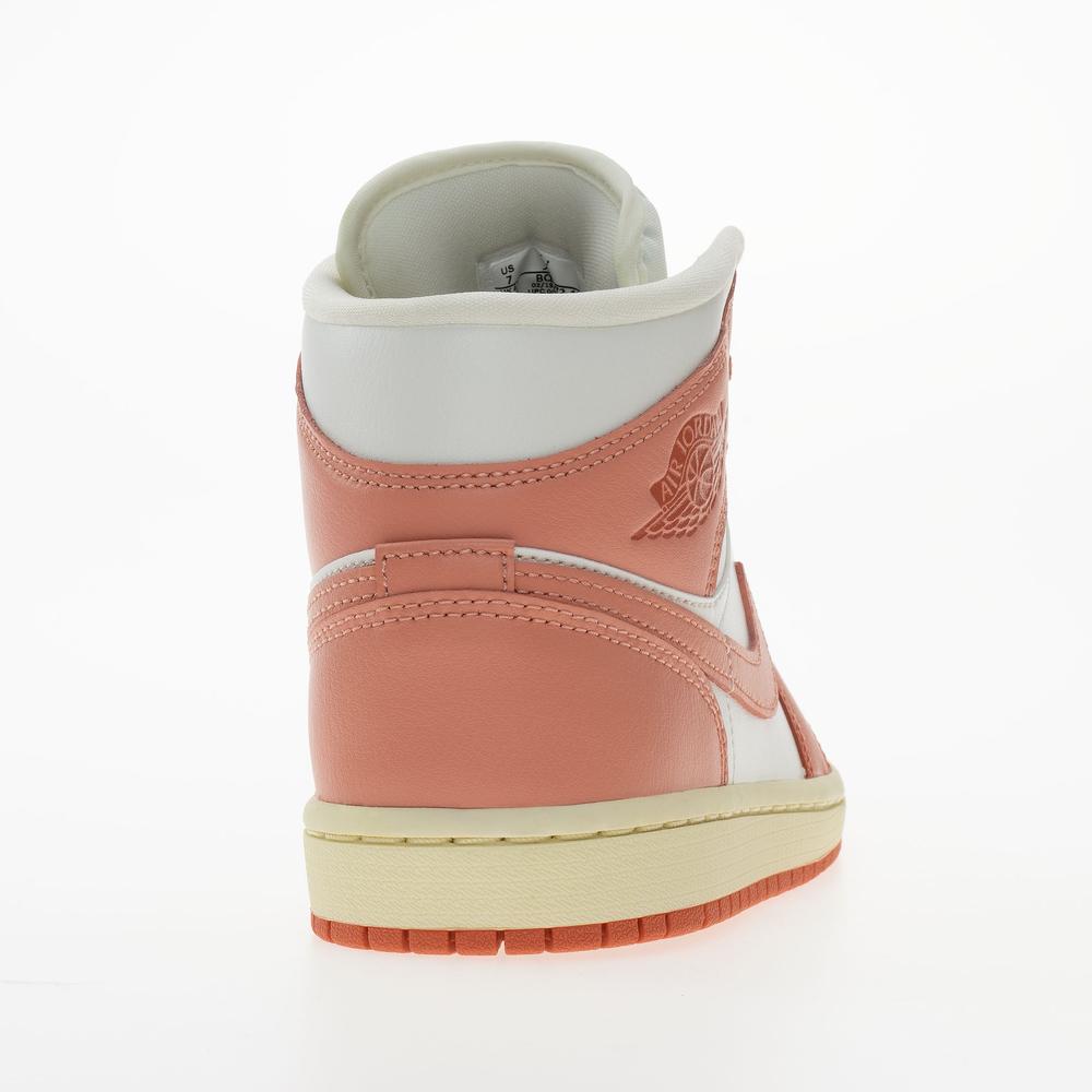 Buty damskie Nike Air Jordan 1 Mid BQ6472-180 - biało-pomarańczowe
