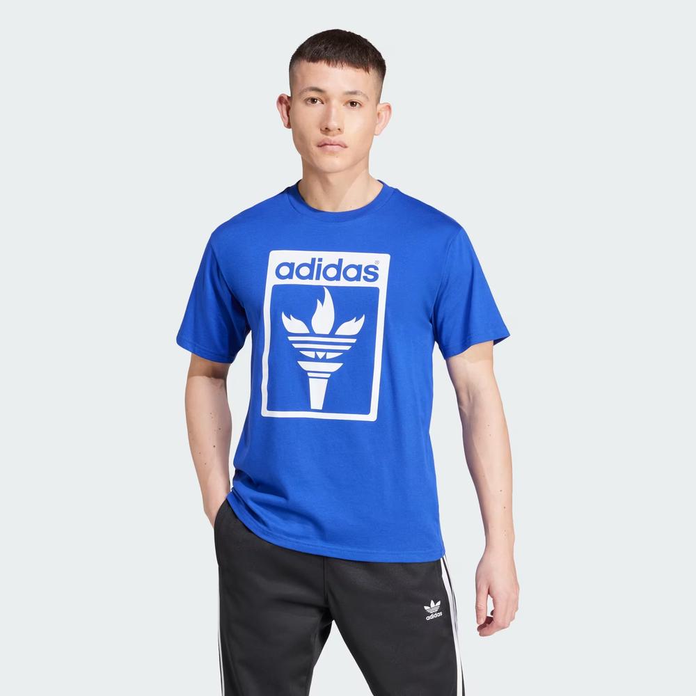 Koszulka adidas Originals Trefoil Torch JJ1221 - granatowa
