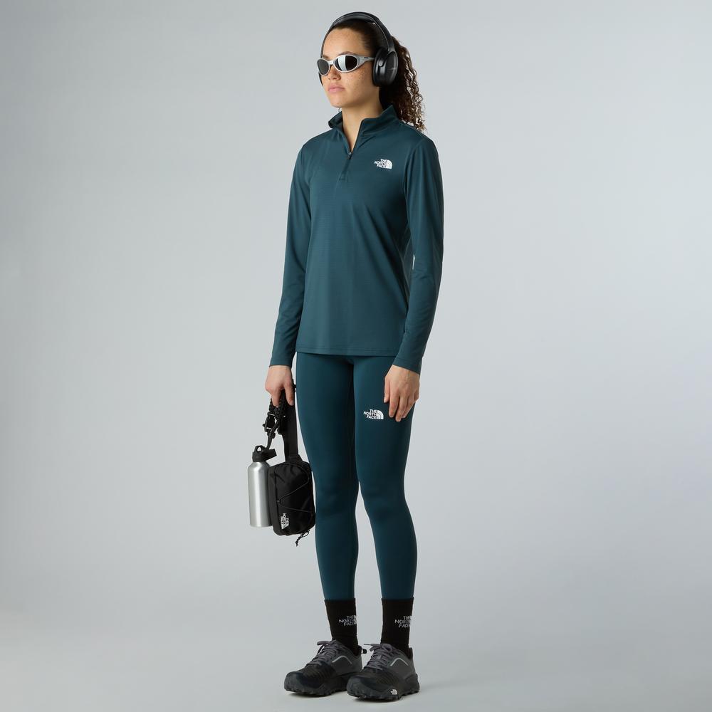 Koszulka damska The North Face 1/4 Flex 0A8BRQBSA1 - zielona