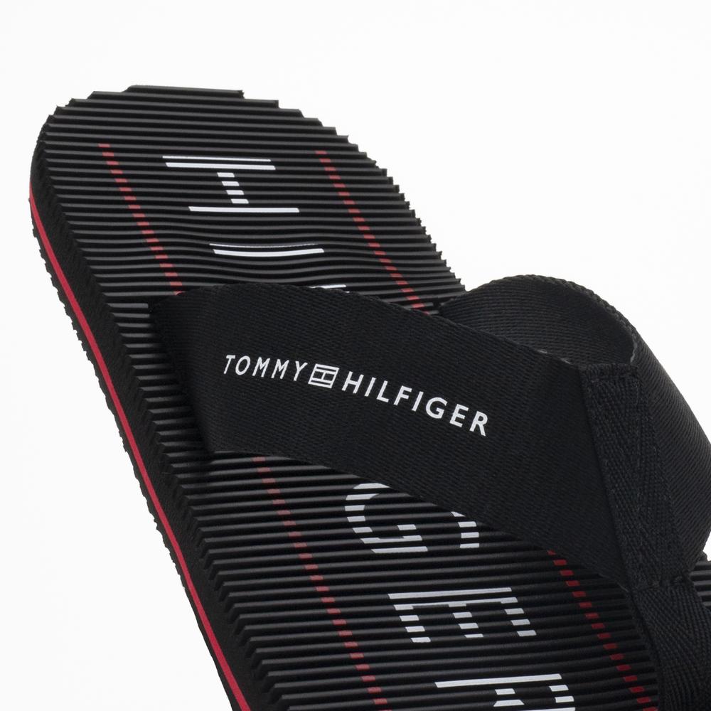 Japonki Tommy Hilfiger Massage Footbed Beach Sandal FM0FM04474-BDS - czarne