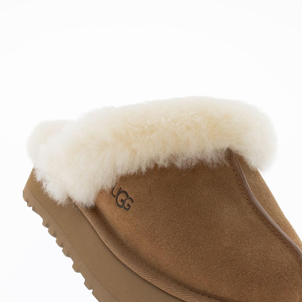 Buty damskie Ugg Disquette Slippper 1122550-CHE - beżowe