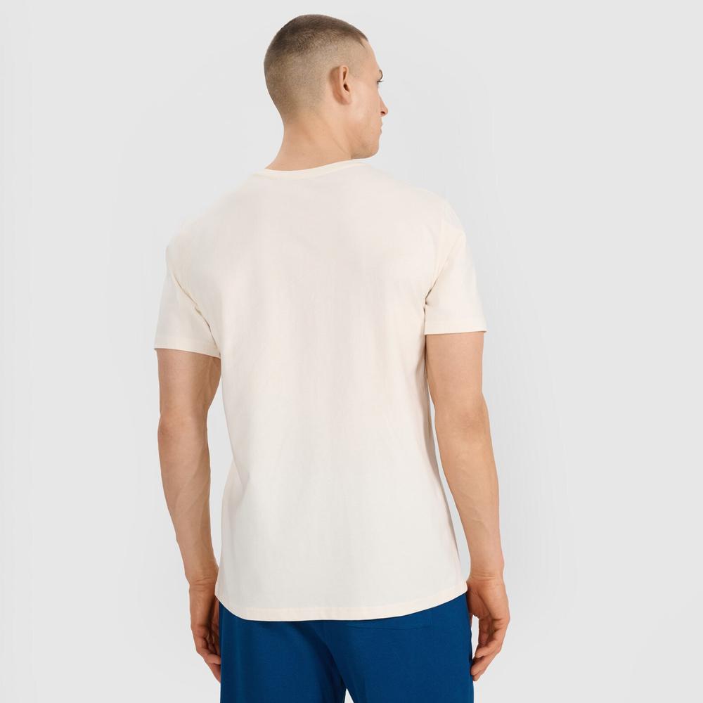 Koszulka męska 4F WSS25TTSHM203011S - beżowa