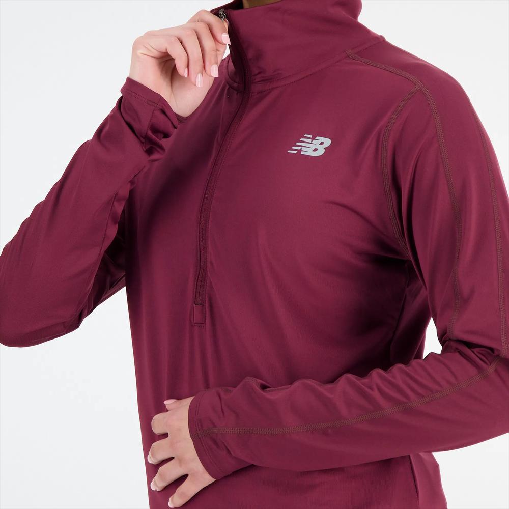 Bluza New Balance WT23227NBY - bordowa