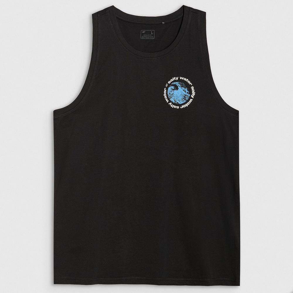 Koszulka męska 4F WSS25TSLEM12220S - czarna