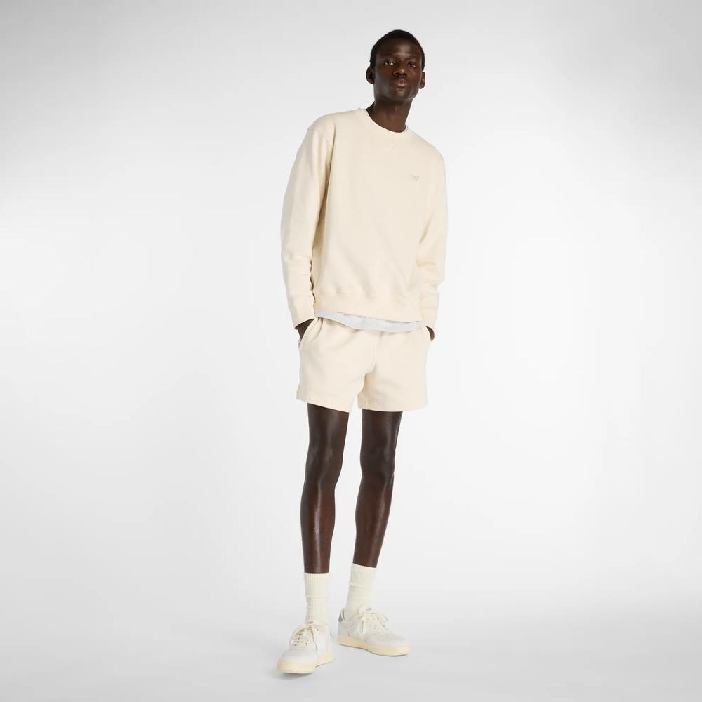 Bluza męska New Balance MT41506PEF - beżowa