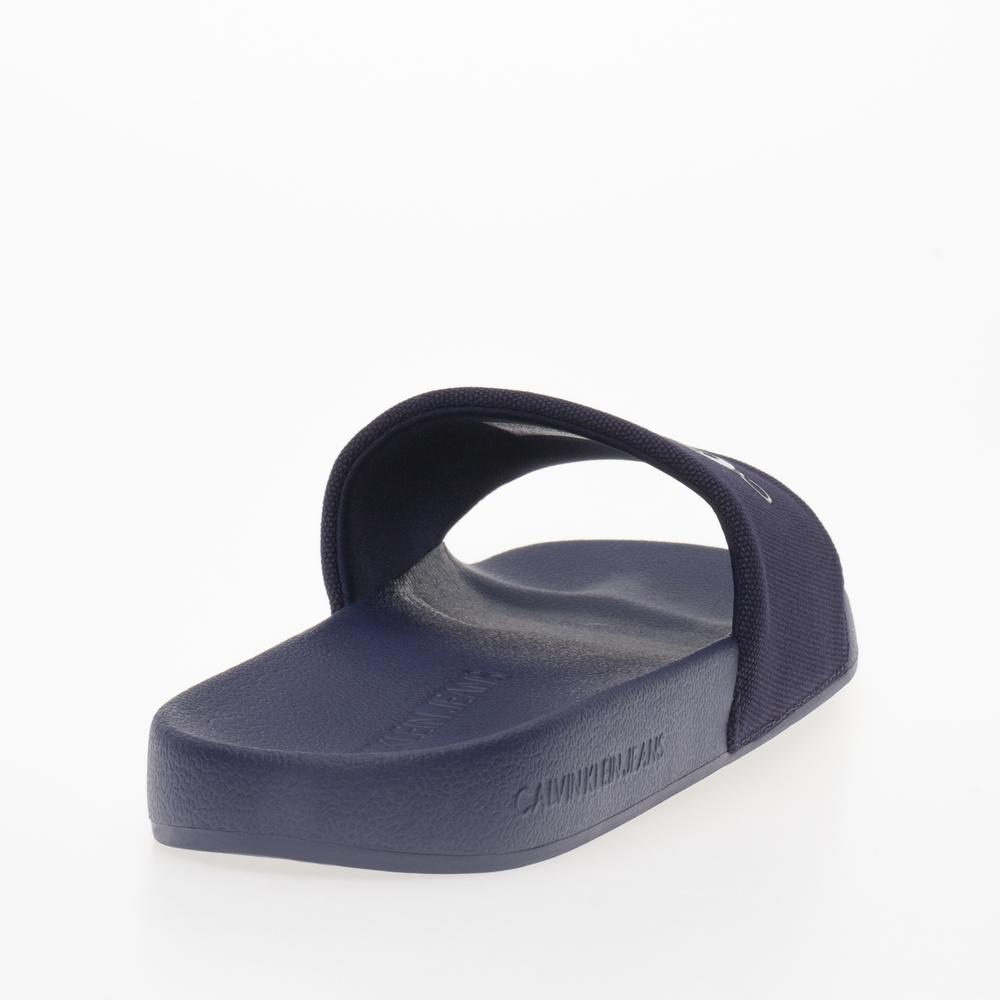 Klapki Calvin Klein Slide Monogram CO YM0YM00061-0GY - granatowe