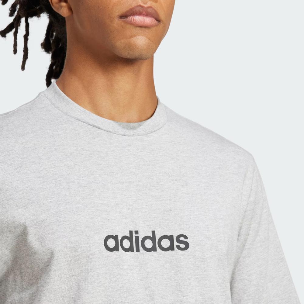 Koszulka męska adidas Sportswear Essentials Linear Single JE9002 - szara