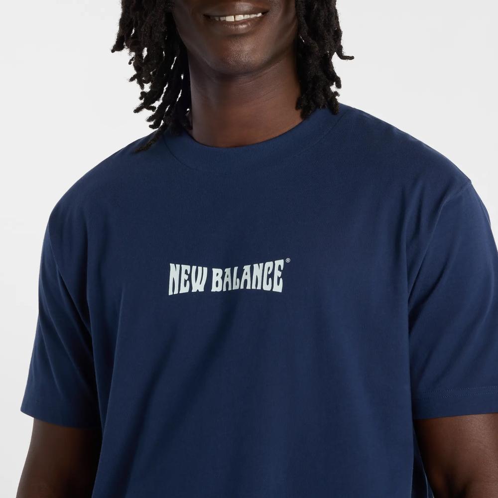 Koszulka męska New Balance MT61B2STNNY - granatowa