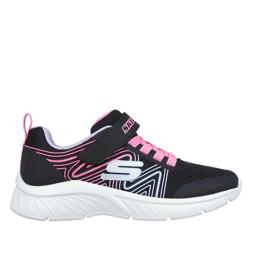 Buty dziecięce Skechers Microspec Plus Swirl Sweet 303535LBKMT - czarne