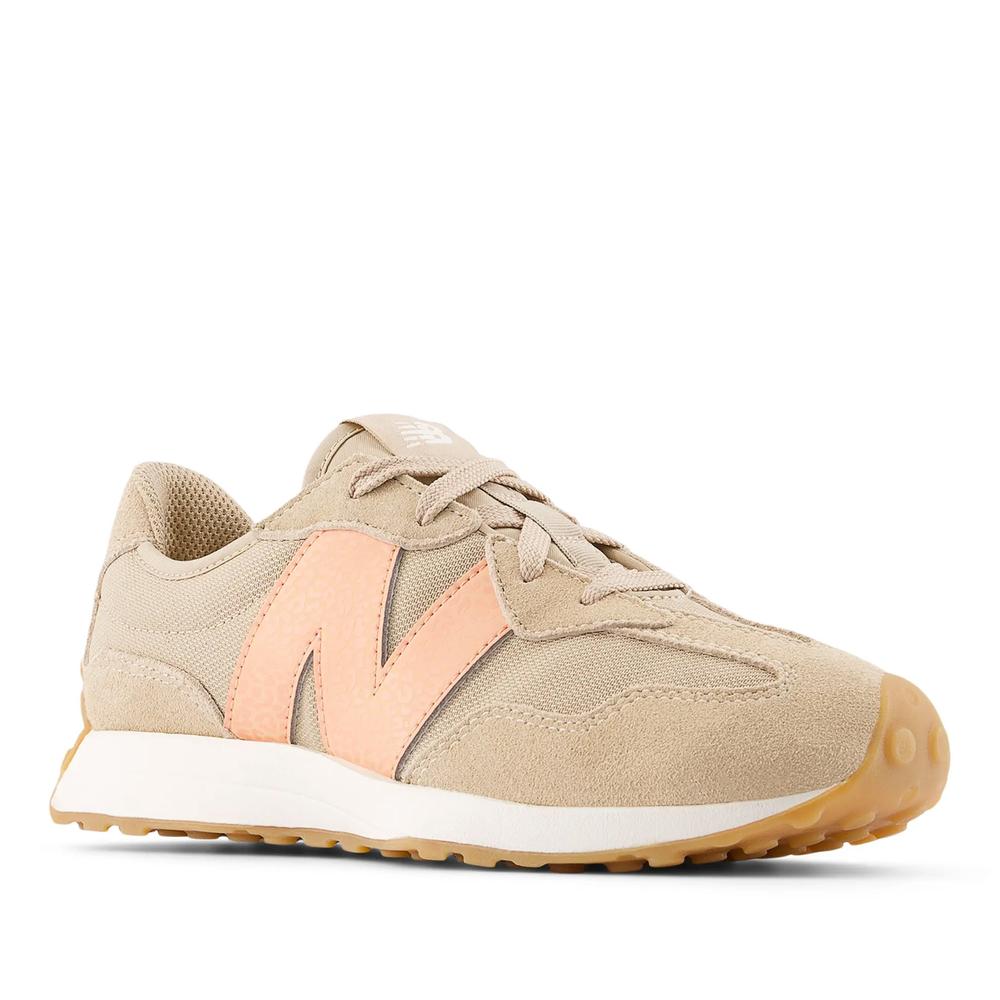 Buty młodzieżowe New Balance GS327WO - beżowe