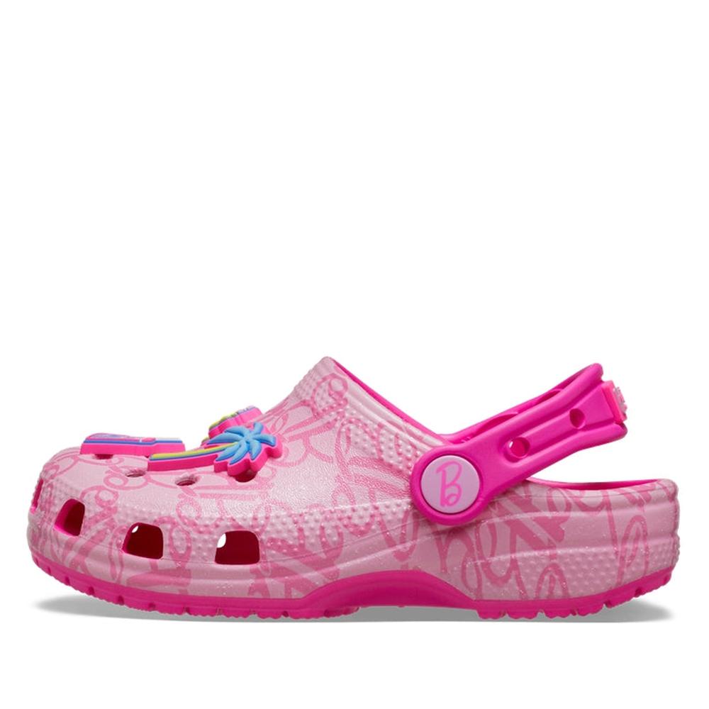 Klapki młodzieżowe Crocs Barbie Classic Clog 211407-90H - różowe