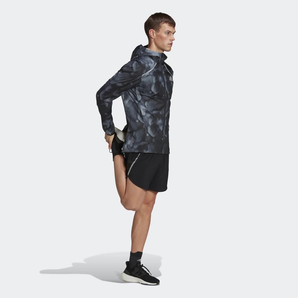 Kurtka adidas Marathon Fast Graphic Jacket HE4562 - czarna