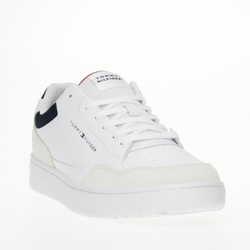 Buty Tommy Hilfiger Basket Core Lth Mix Ess FM0FM05058-YBS - białe