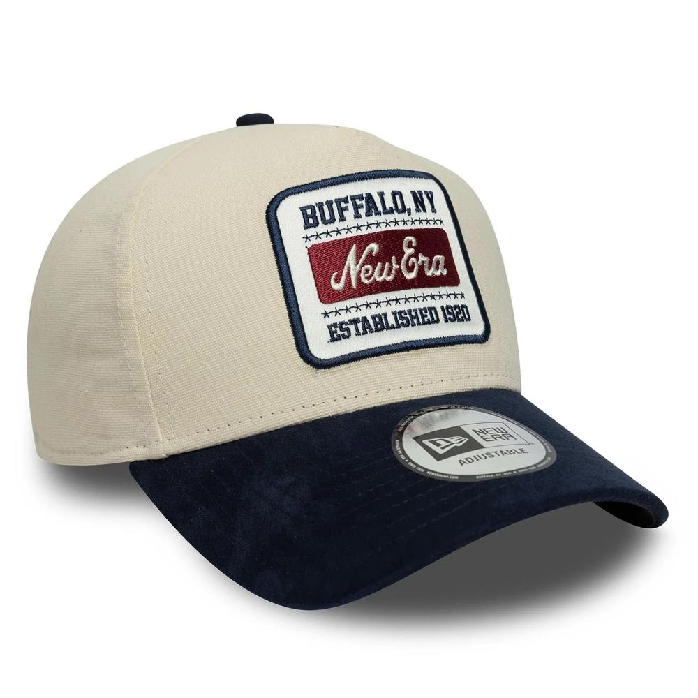 Czapka męska New Era Patch Suede 9FORTY E-Frame 60771797- beżowa