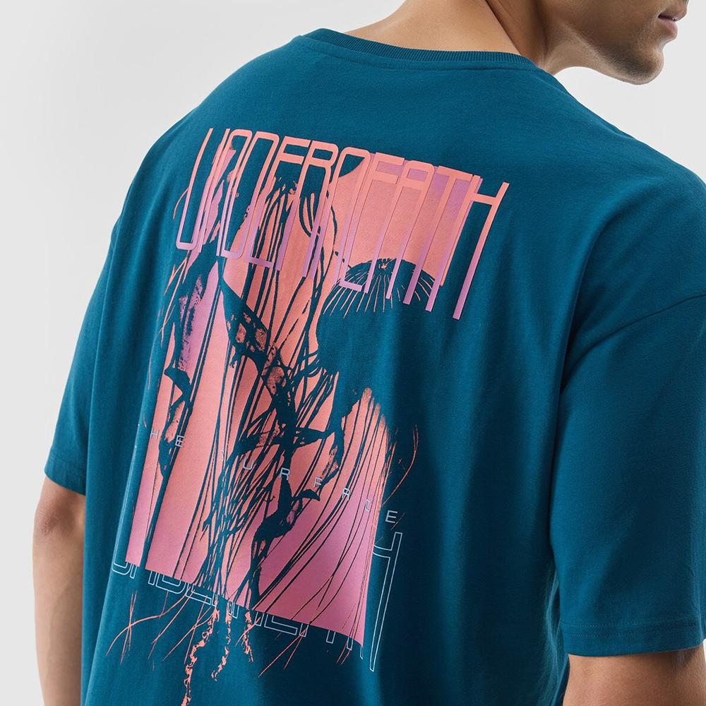 Koszulka męska 4F WSS24TTSHM128746S - niebieska