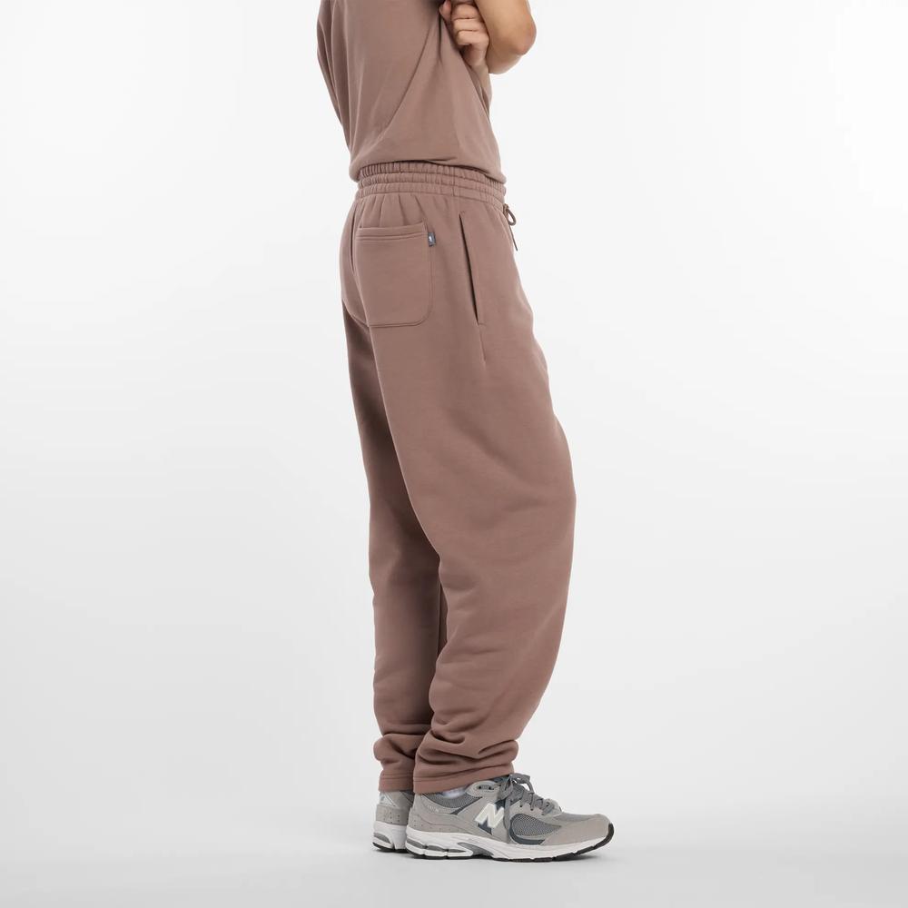 Spodnie męskie New Balance MP53508EAS - brązowe