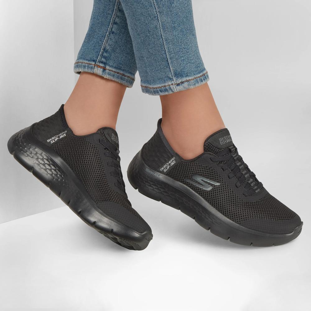 Buty damskie Skechers Go Walk Flex Grand Entry 124836BBK - czarne