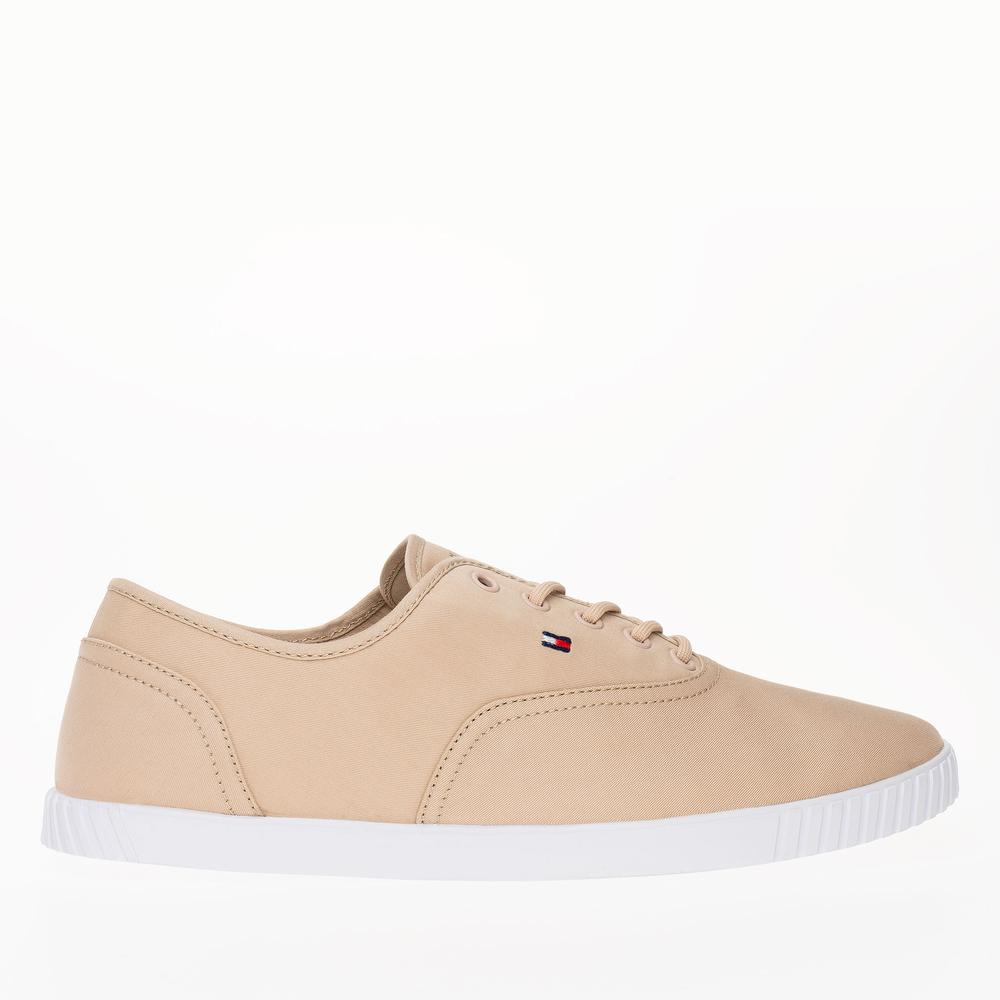 Buty Tommy Hilfiger Canvas Lace Up FW0FW07805-TRY - różowe