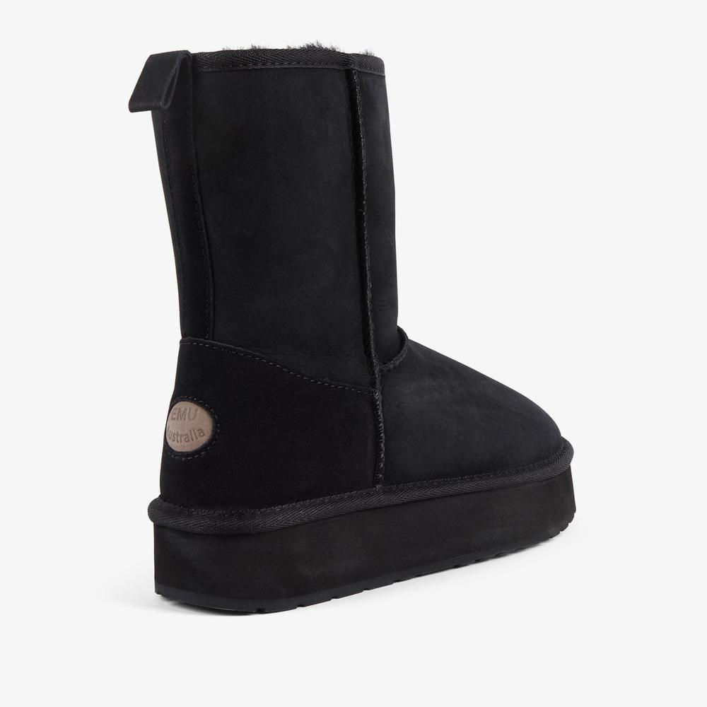Buty damskie Emu Australia Stinger Lo Flatform W13190BLAK - czarne