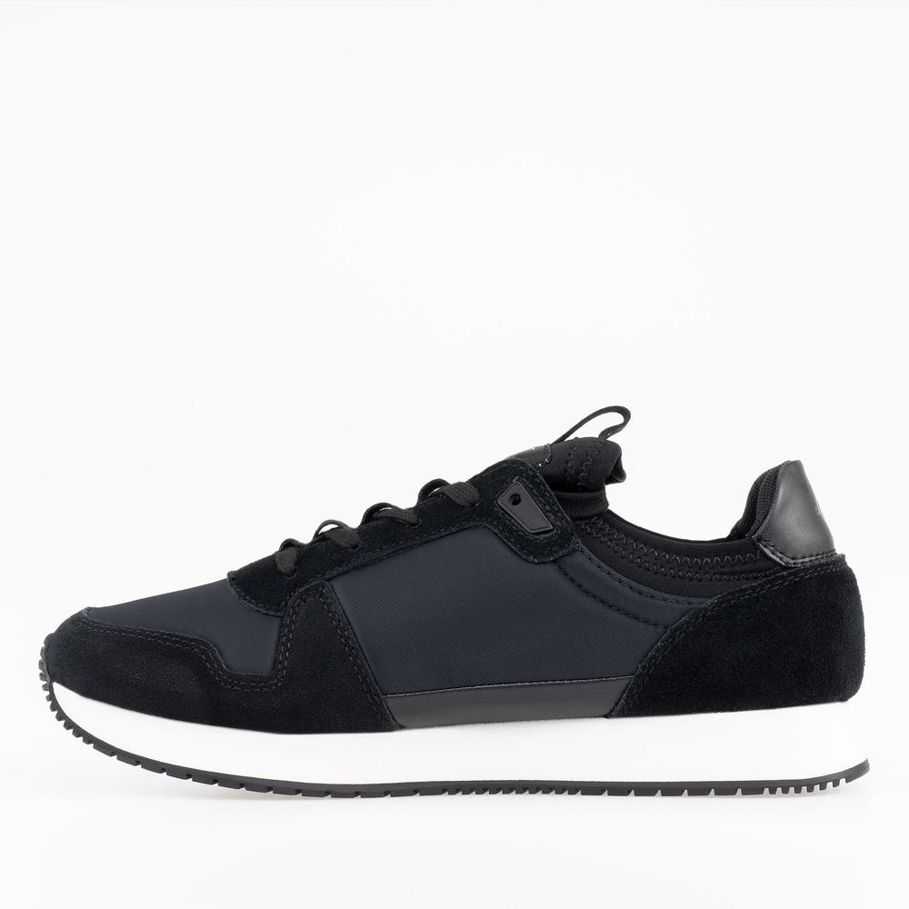 Buty Calvin Klein Runner Sock Laceup Ny-Lth YW0YW00840-01H - czarne