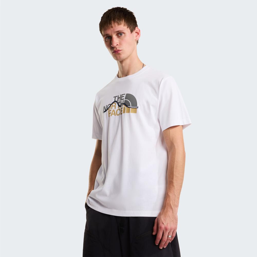 Koszulka męska The North Face Mountain Line 0A8GUXFN41 - biała