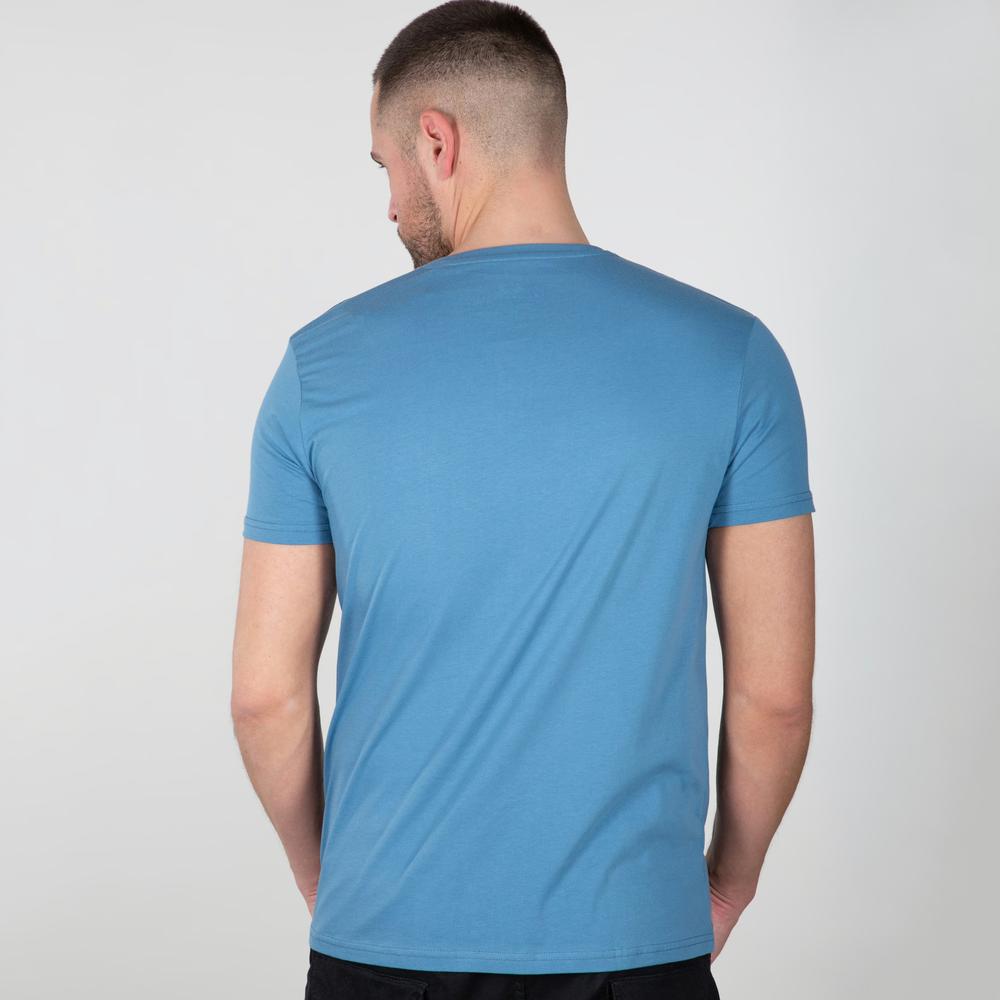 Koszulka męska Alpha Industries Basic T Small Logo 188505538 - niebieska