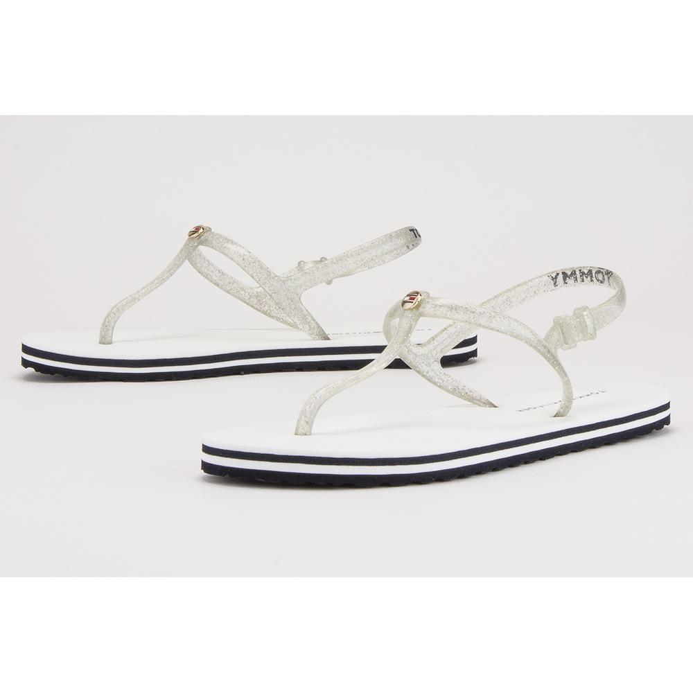 TOMMY HILFIGER IRREDESCENT FLAT BEACH SANDAL > FW0FW04796-YBS