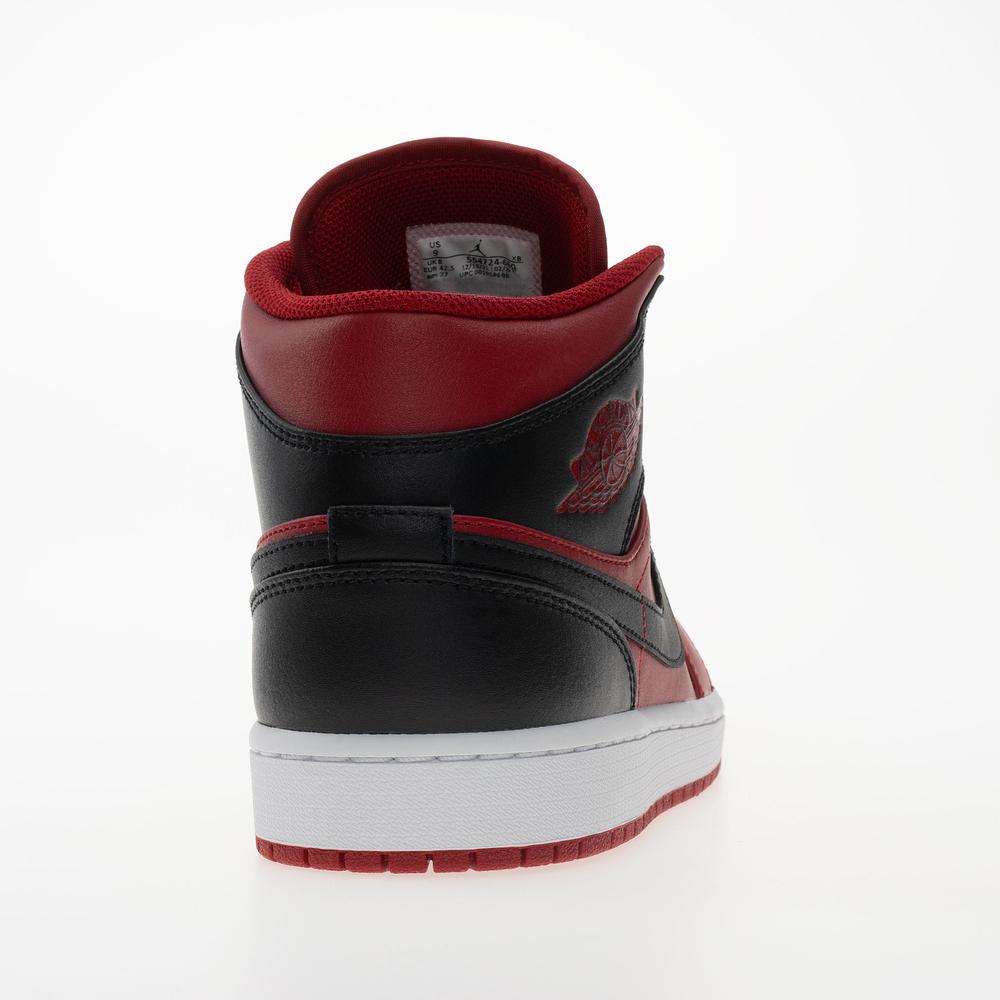 Buty męskie Air Jordan 1 MID 554724-660 - czerwono-czarne