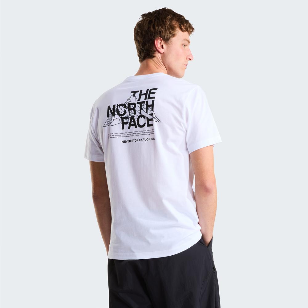 Koszulka męska The North Face Mountain Sketch 0A8GUZFN41 - biała