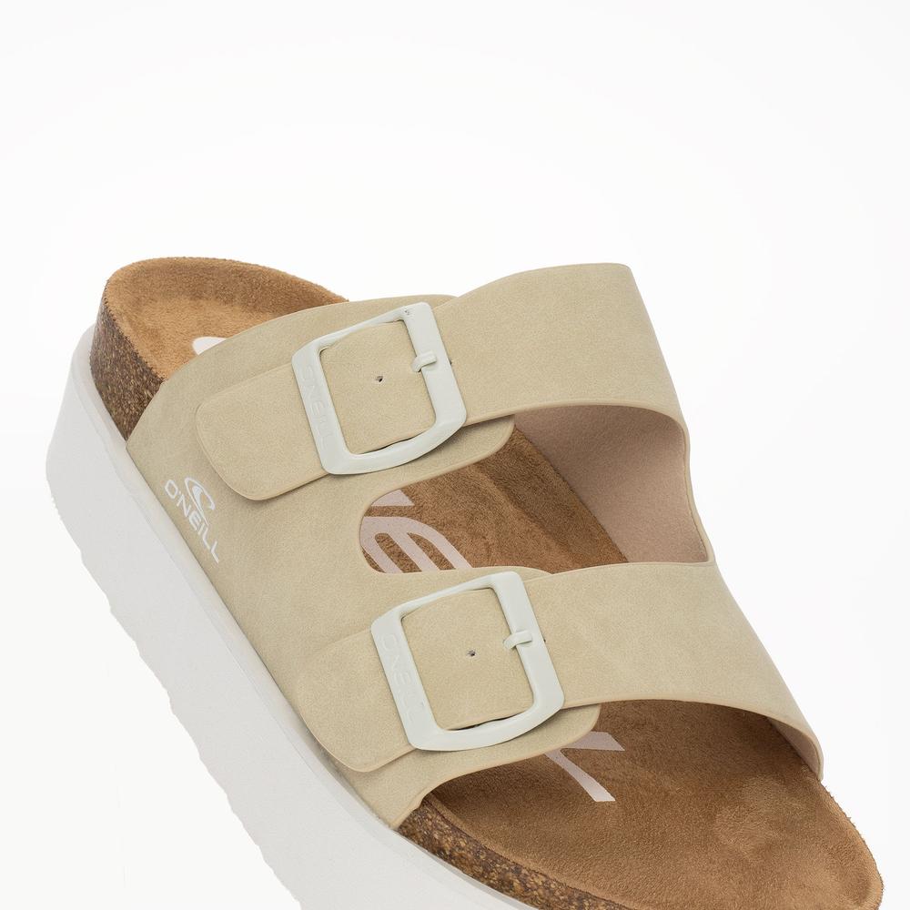 Klapki O'Neill Platform Slider Women Low 90241019.73D - beżowe