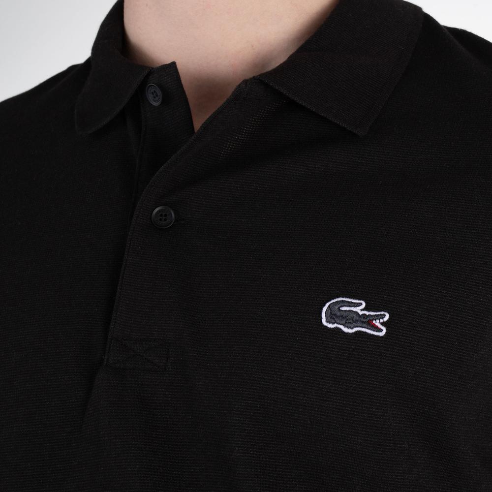 Koszulka męska Lacoste Regular Fit Cotton Blend Polo DH5522-031 - czarna