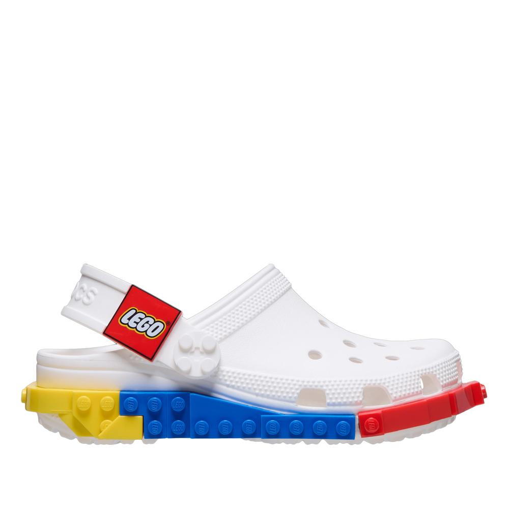 Klapki dziecięce Crocs System Classic Clog 211874-100 - białe