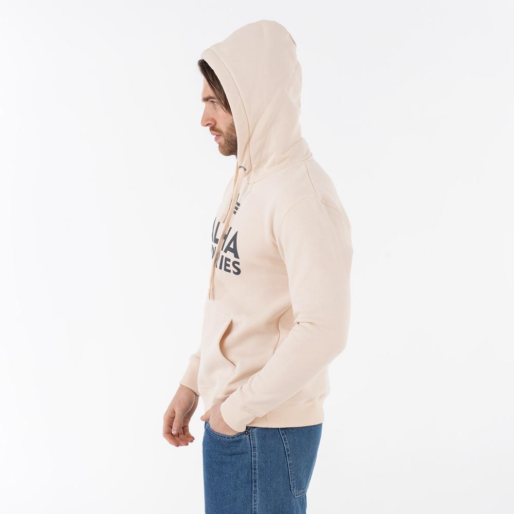 Bluza Alpha Industries Foam Print Hoodie 143302578 - beżowa