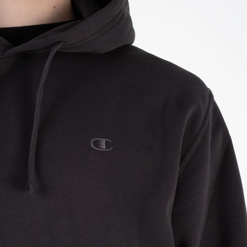 Bluza Champion Tonal Logo Fleece Erkek Siyah Hoodie 220274-ES503 - szara