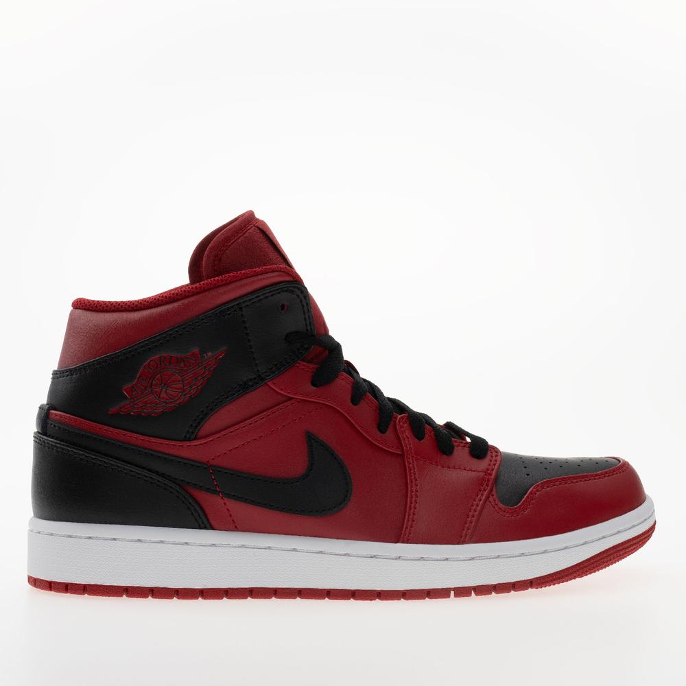 Buty męskie Air Jordan 1 MID 554724-660 - czerwono-czarne