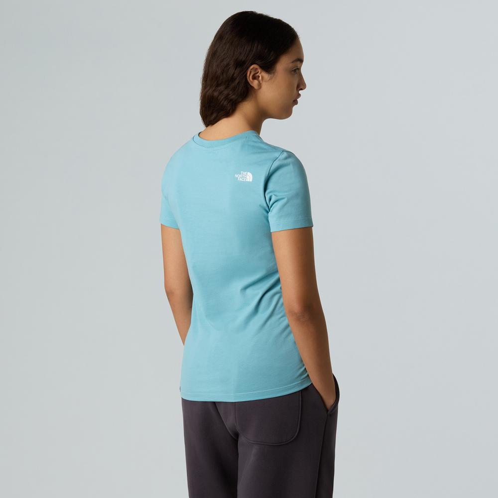 Koszulka damska The North Face Simple Dome 0A87NHBOA1 - niebieskie