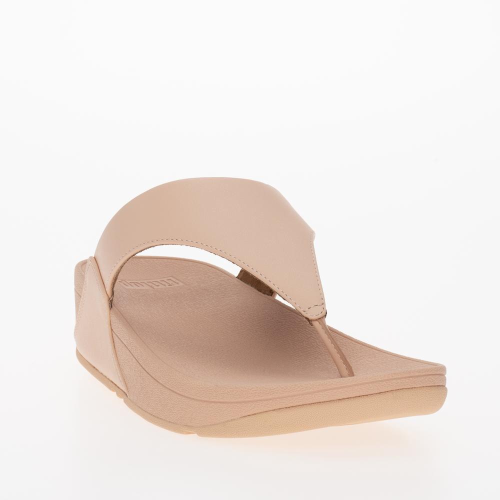 Japonki FitFlop Lulu Leather Toe-Post I88-A89 - różowe