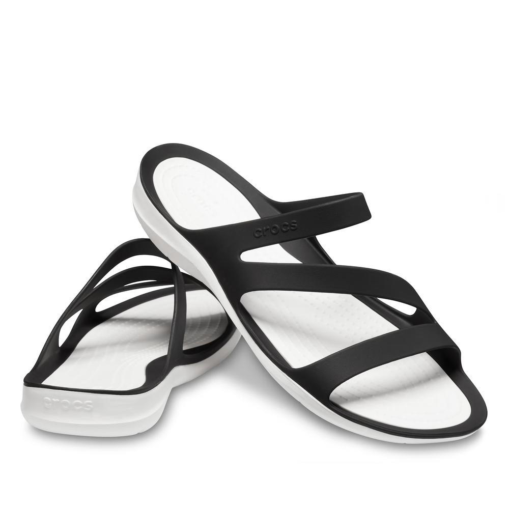 Klapki Crocs Swiftwater Sandal 203998-066 - czarne