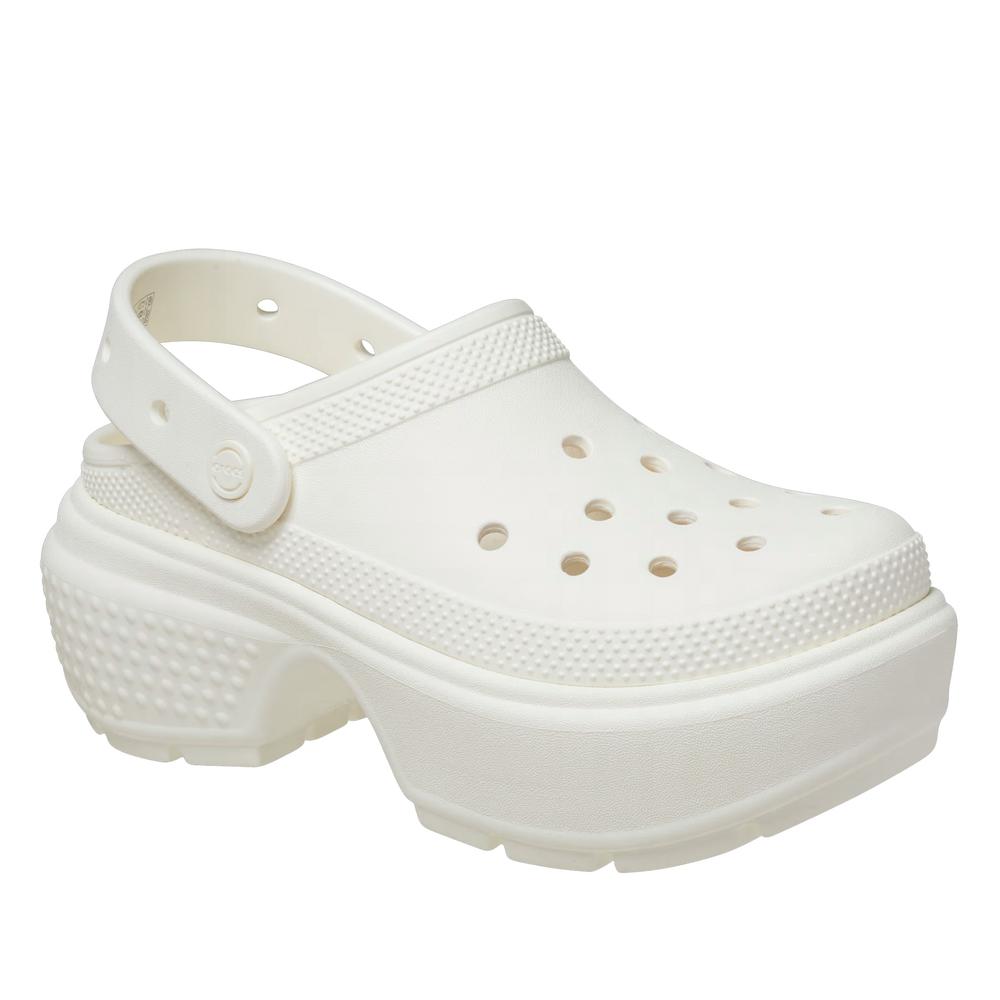 Klapki Crocs Stomp Clog 209347-0WV - białe