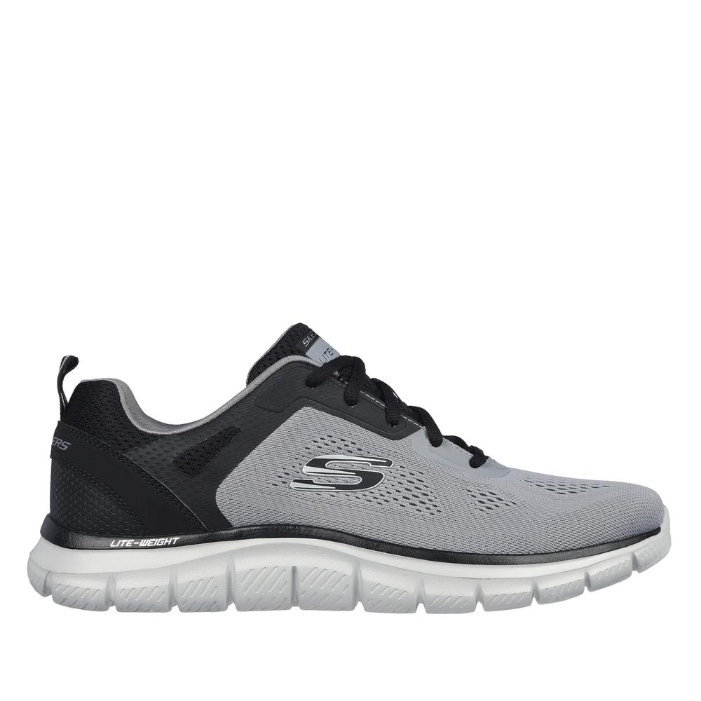 Buty męskie Skechers Track-Broader 232698GYBK - szare
