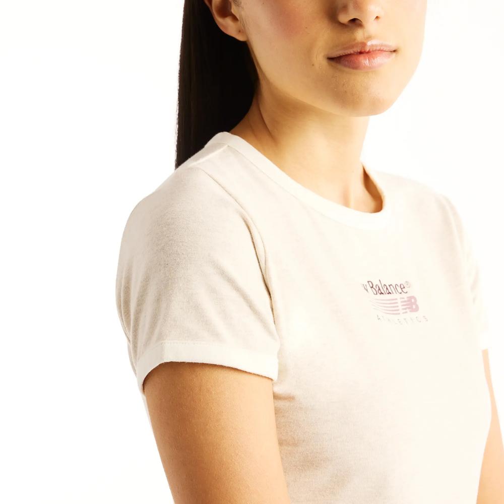 Koszulka damska New Balance WT62O4MBLIT - beżowa
